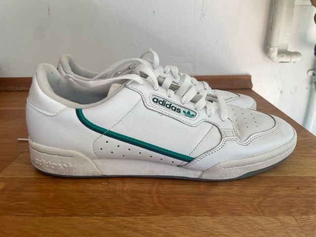Adidas Continental 80 Blancas y Verdes