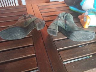 Botines ante verde -talla 39