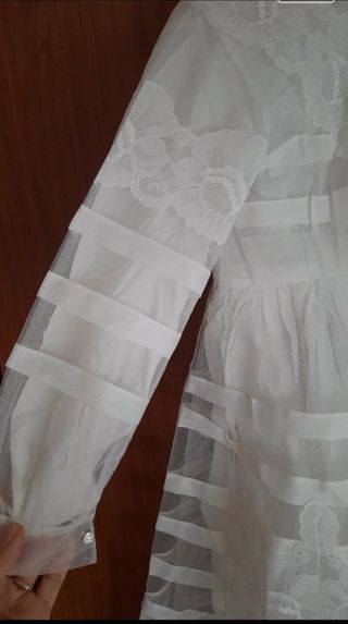 Abito Comunione bambina in tulle con cuffietta