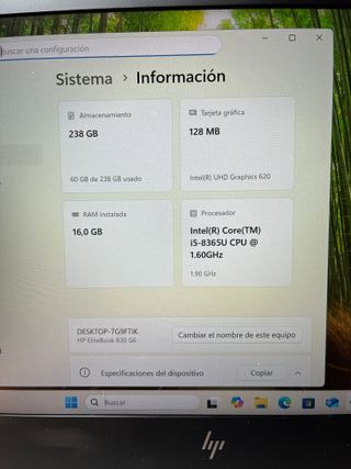 HP Elitebook 830 G6 i5 16 GB di RAM