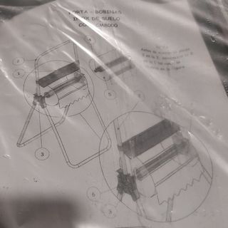 Soporte rollo papel industrial. SIN ESTRENAR