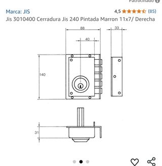 Cerradura JIS 3010400 Marrón