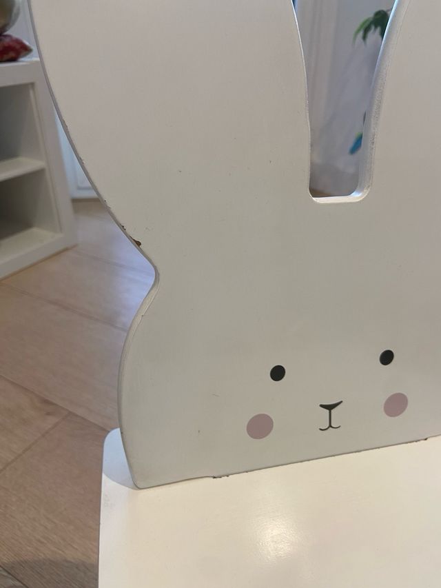 Silla conejo infantil madera