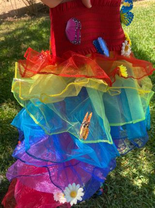 Trajes baile: mono rojo & blanco