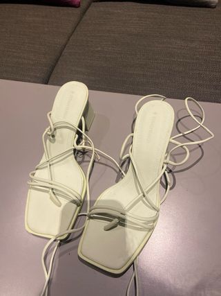 Sandalias tacón verde | nuevas