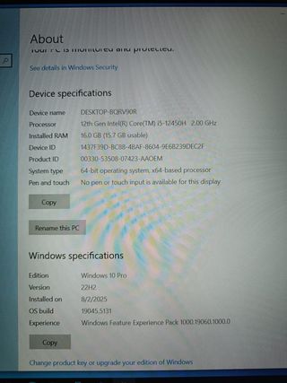 Portátil MSI Thin 15 B12UC, i5, 16 GB RAM - NUEVO