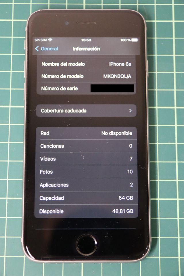 iPhone 6S 64GB Gris con funda y protectores