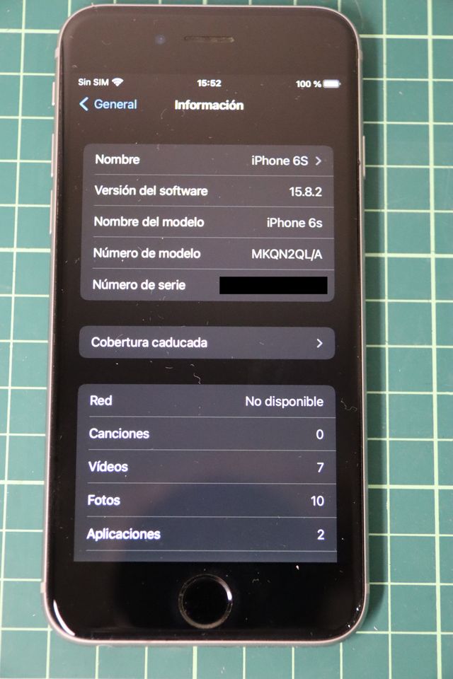 iPhone 6S 64GB Gris con funda y protectores