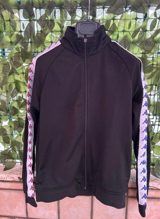 Felpa Kappa Unisex nera Tg S