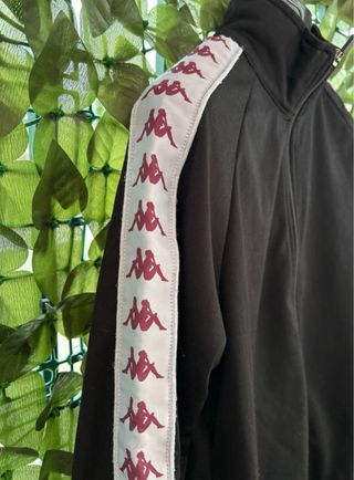 Felpa Kappa Unisex nera Tg S