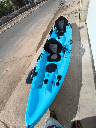 Kayak Cambridge de pesca 2+1 plazas y 4 cañeros