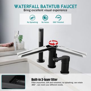 Grifo cascada bañera negro (NUEVO)