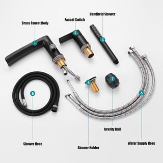 Grifo cascada bañera negro (NUEVO)