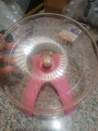 Ruota criceto plastica rosa
