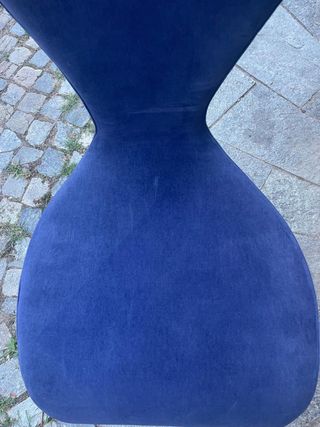 Sedia vintage blue acciaio