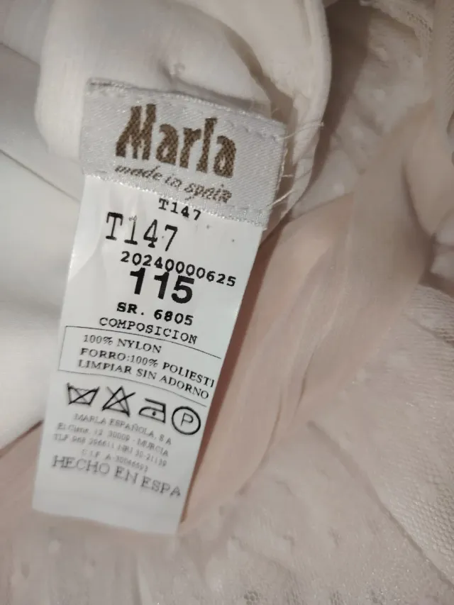 Vestido comunión niña blanco.