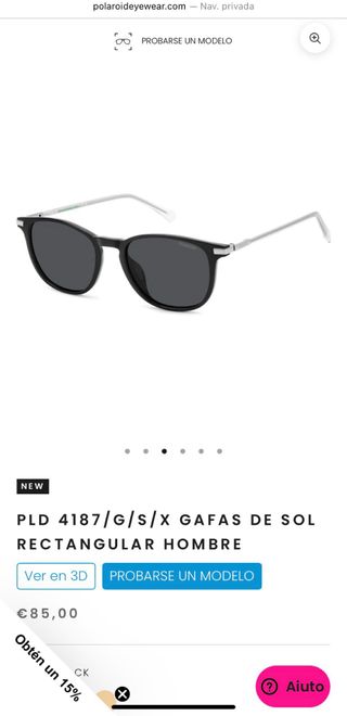 Gafas Polaroid Aviator - Negras