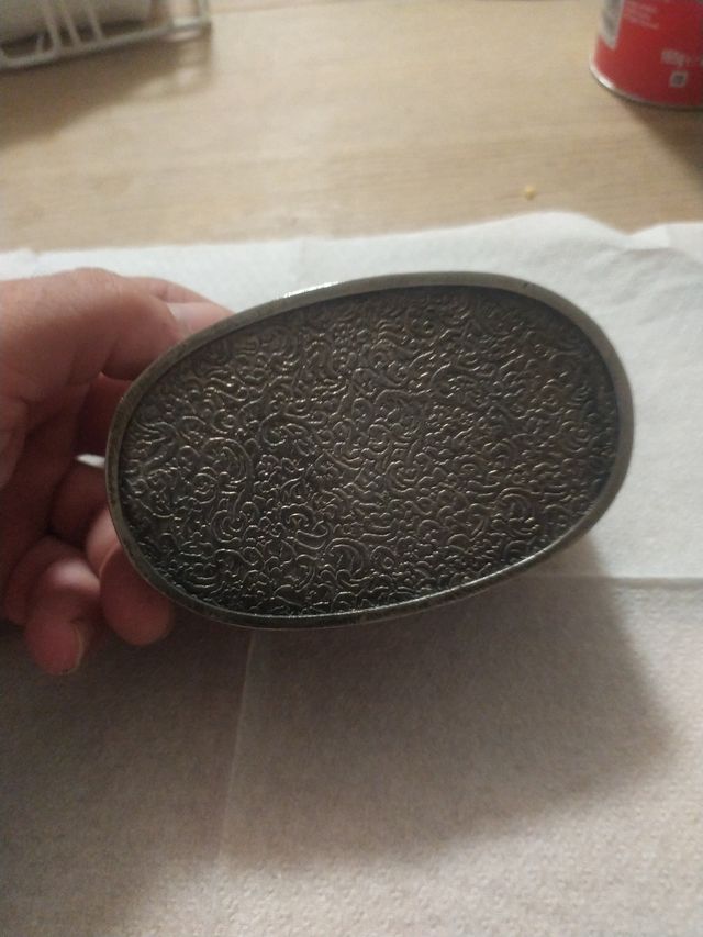 Joyero Ovalado Antiguo de Plata