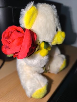Orsacchiotto peluche mimosa rosa rossa