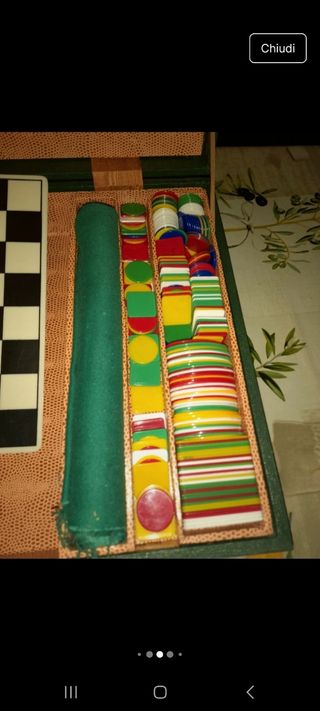 Valigetta giochi vintage: Roulette, Scacchi, Dama
