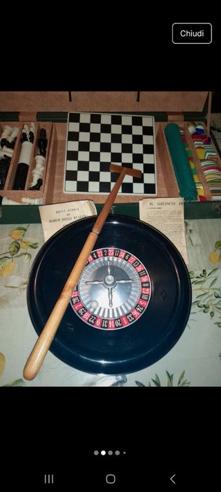 Valigetta giochi vintage: Roulette, Scacchi, Dama