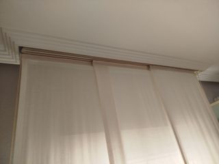 Cortina Panel Japones - Rojo y Blanca