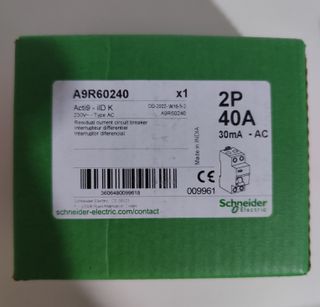 Diferencial Schneider 2P 40A 2x40en 30 nuevos