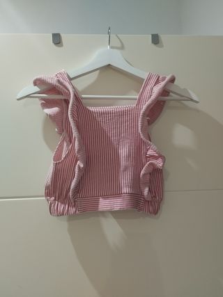 Top niña rayas rosa - Talla 10 años 