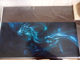 GANGA!!! ALFOMBRILLA GAMING MAXLVL XL DRAGON AZUL