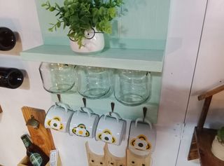 Estante organizador cocina - 3 frascos y 4 tazas