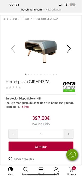 Forno per pizza GIRAPIZZA - Grigio