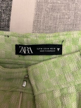 Pantalones Zara cuadros verdes