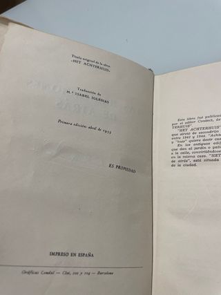 Las habitaciones de atrás. El Diario de Anne Frank