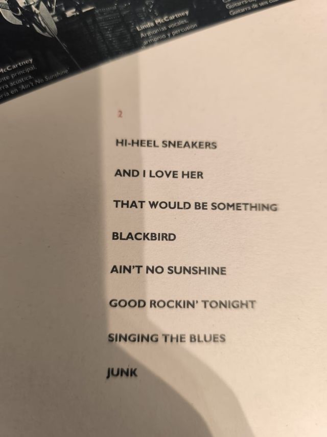 Paul McCartney Unplugged Edición Limitada Numerada