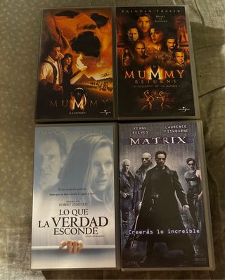 Lote 4 VHS: La Momia, La Momia Regresa, Matrix, La