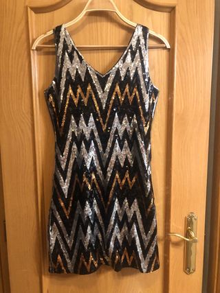 Vestido lentejuelas multicolor