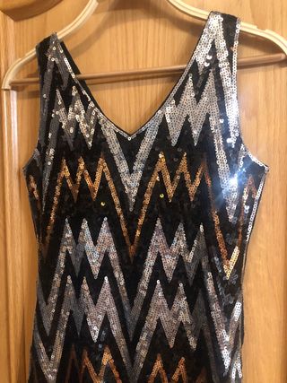 Vestido lentejuelas multicolor