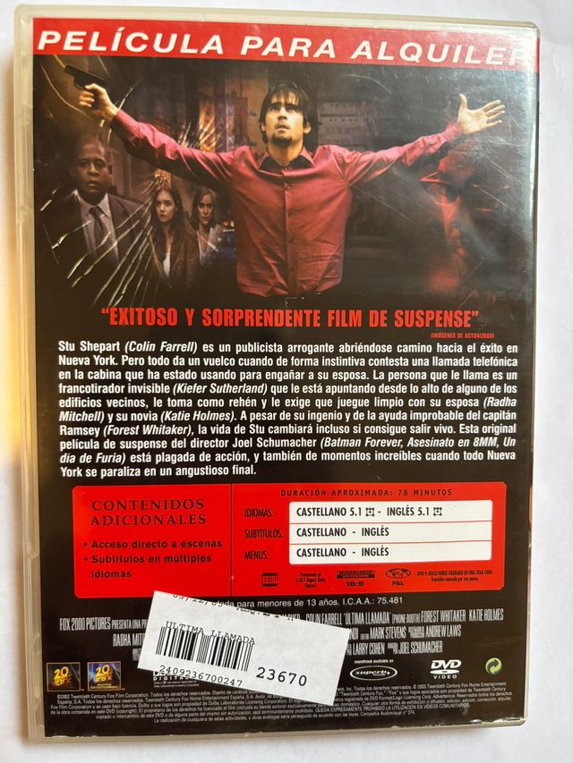 DVD Última Llamada - Colin Farrell