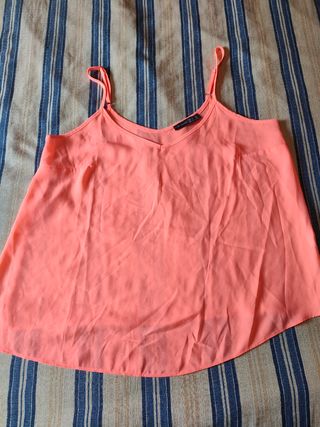 Camisa tirantes naranja - Talla L