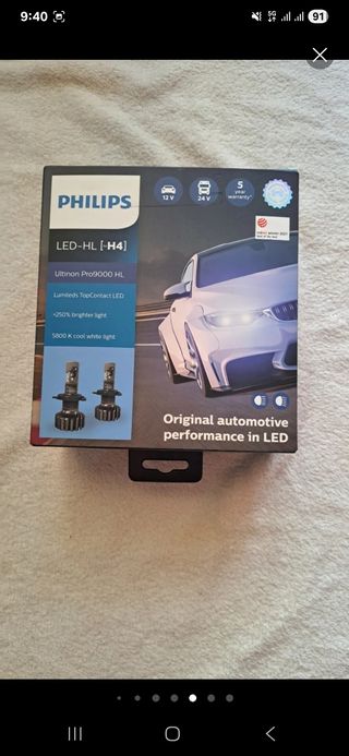 Philips LED H4 - Luces LED para Coche