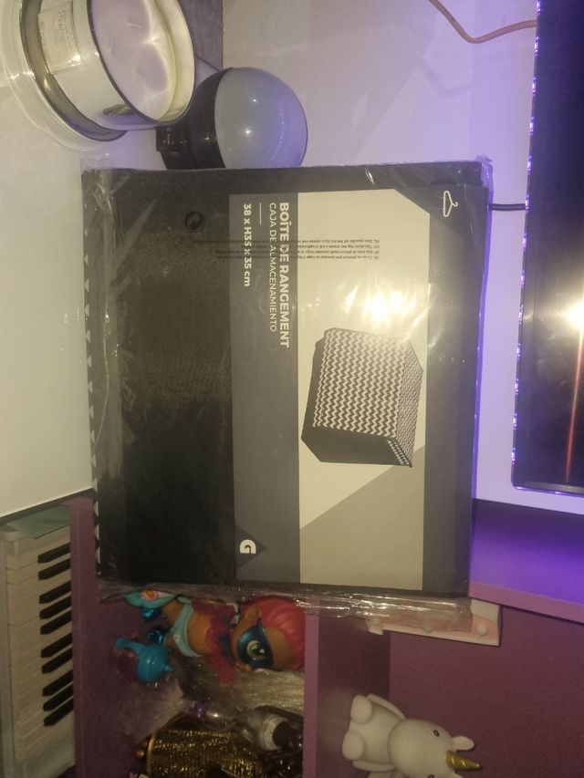 Caja almacenaje tela 38xH35x35cm