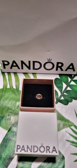 Charm Pandora ORIGINAL rojo plata