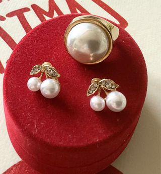 Conjunto Joyas Perla: Pendientes y Anillo