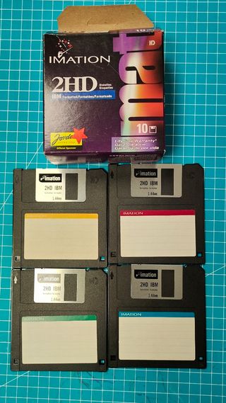 Disquetes Imation 2HD IBM (4 unidades)
