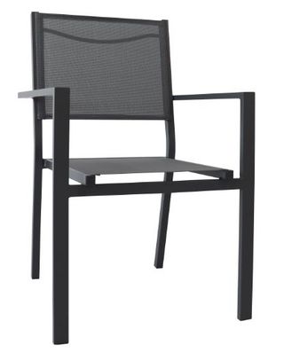 Sillas terraza aluminio-textileno grises