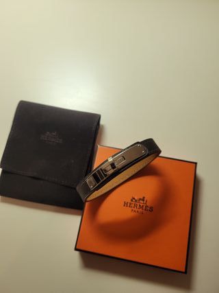 Pulsera Brazalete Hermès Kelly Marrón