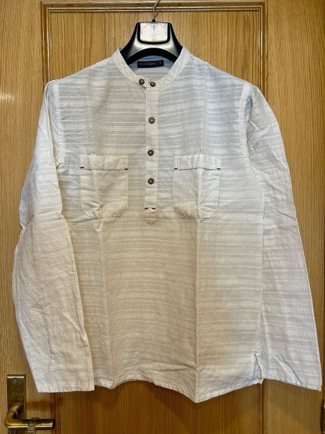 Camisa Unisex Lino Crudo.