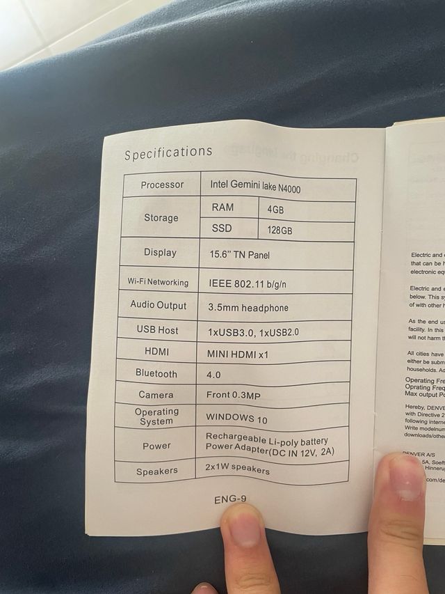 Portátil Denver NBD-15200 - Plata