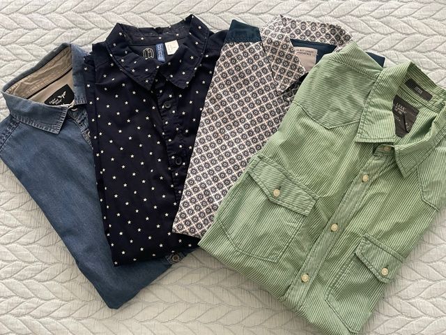 4 Camisas Hombre L - H&M, Jack & Jones