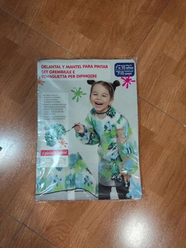 Delantal y mantel infantil para pintar